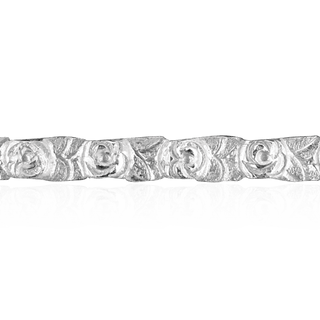 Sterling Silver Floral Pattern (17" Long) Flat Soft Wire WPFL95