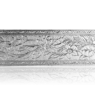 Sterling Silver Floral Pattern (17" Long) Sheet (Plate) PP-13
