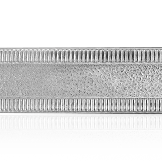 Sterling Silver Semi Striped Pattern (17" Long) Soft Plate WPFL1