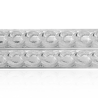 Sterling Silver Striped Pattern (17" Long) Soft Plate WPFL2