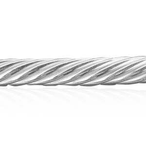 Sterling Silver Twist Pattern (17" Long) Round Soft Tubing WPTB1