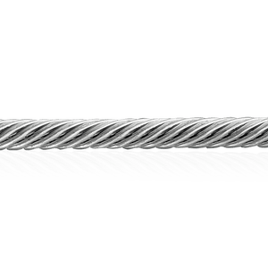 Sterling Silver Twist Pattern (17" Long) Round Soft Tubing WPTB2