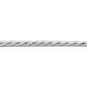 Sterling Silver Twist Pattern (17" Long) Round Soft Wire WPRD1