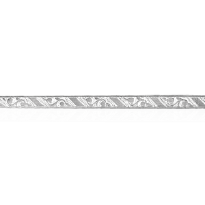 Sterling Silver Filigree Pattern (17" Long) Square Soft Wire WPSQ8