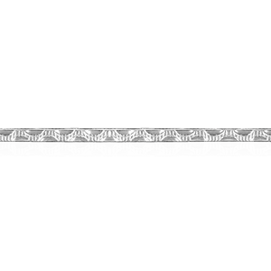 Sterling Silver Half Circle Stripe Pattern (17" Long) Square Soft Wire WPSQ9