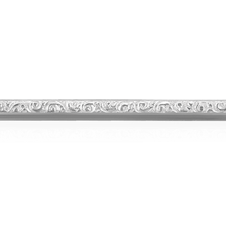 Sterling Silver Floral Pattern (17" Long) Step Bezel Soft Wire WPSB2