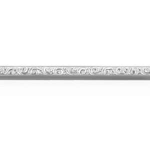 Sterling Silver Floral Pattern (17" Long) Step Bezel Soft Wire WPSB2