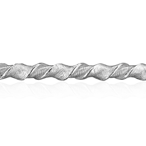 Sterling Silver Stripe Pattern (17" Long) Twist Soft Wire WPDTW3