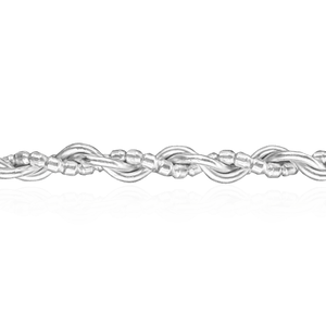 Sterling Silver Bead Pattern (17" Long) Twist Soft Wire WPTTW2