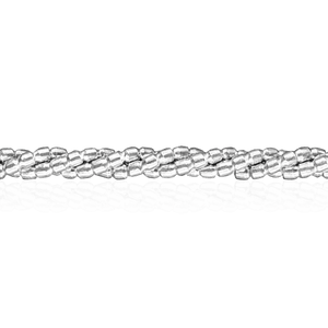 Sterling Silver Bead Pattern (17" Long) Twist Soft Wire WPTTW3