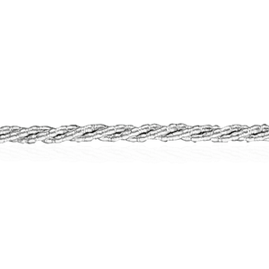 Sterling Silver Bamboo Pattern (17" Long) Twist Soft Wire WPTTW4