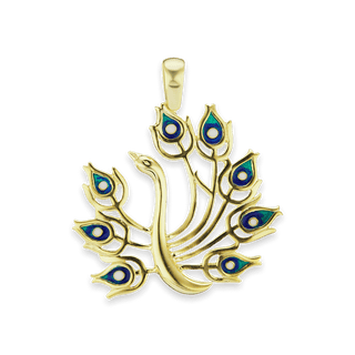 Peacock Charm (41 x 47mm)