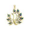 Peacock Charm (41 x 47mm)