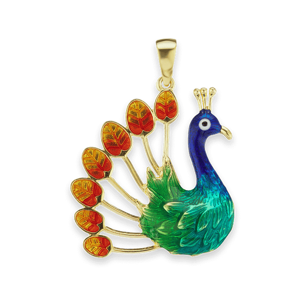 Peacock Charm (35 x 28mm)