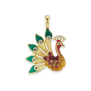 Peacock Charm (41 x 29mm)