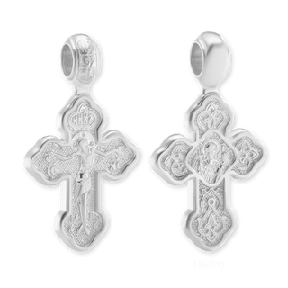 ITI NYC Byzantine Double-Sided Cross and Crucifix Pendant in Sterling Silver