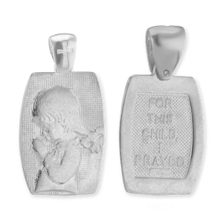 ITI NYC Praying Child Double-Sided Pendant in Sterling Silver