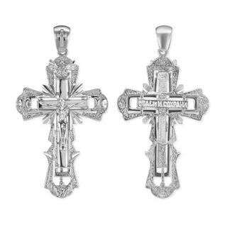 ITI NYC Ornate Crucifix Pendant in Sterling Silver