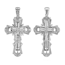 Load image into Gallery viewer, ITI NYC Ornate Crucifix Pendant in Sterling Silver
