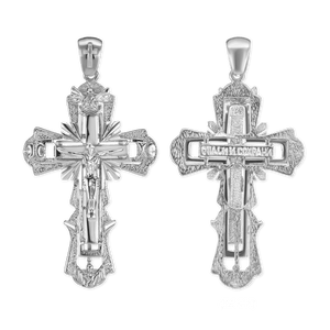 ITI NYC Ornate Crucifix Pendant in Sterling Silver