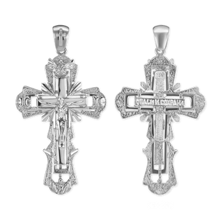 ITI NYC Ornate Crucifix Pendant in Sterling Silver