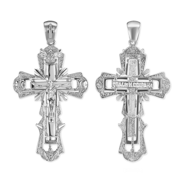 ITI NYC Ornate Crucifix Pendant in Sterling Silver