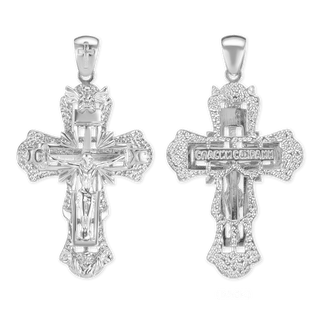 ITI NYC Ornate Crucifix Pendant in Sterling Silver