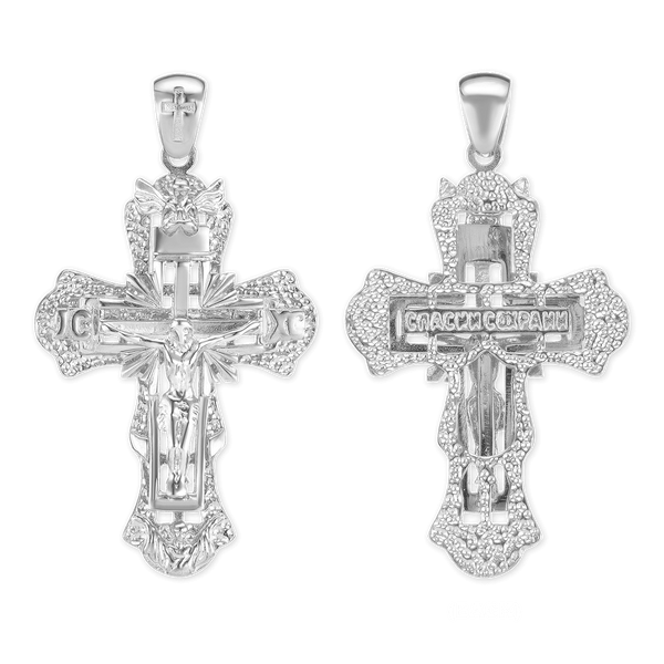 ITI NYC Ornate Crucifix Pendant in Sterling Silver