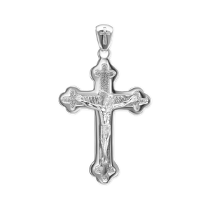 ITI NYC Trefoil Crucifix Pendant in Sterling Silver