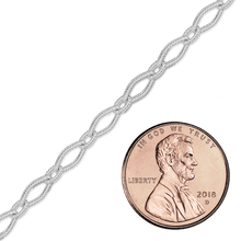 Load image into Gallery viewer, Bulk / Spooled Textured Fancy Cable Chain in Sterling Silver (3.70 mm)
