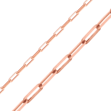 Load image into Gallery viewer, Bulk / Spooled Trace Elongated Paperclip Cable Chain in 14K Rose Gold (2.50 mm - 3.50 mm)
