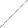 Bulk / Spooled Trace Elongated Paperclip Cable Chain in 14K White Gold (2.50 mm - 3.50 mm)