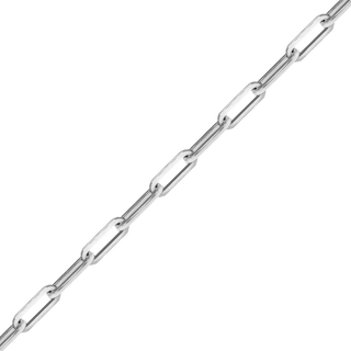 Bulk / Spooled Trace Elongated Cable Chain in Sterling Silver (2.50 mm - 7.80 mm)