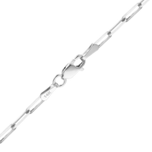 Load image into Gallery viewer, Tribeca Trace Paperclip Anklet in 14K White Gold
