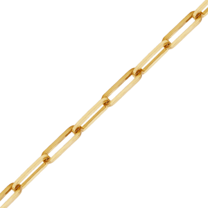 Bulk / Spooled Trace Elongated Paperclip Cable Chain in 14K & 18K Yellow Gold (2.50 mm - 7.80 mm)