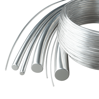 14K White Round Wire