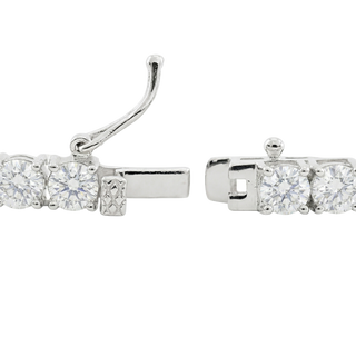 Tennis Necklace with Cubic Zirconia in Sterling Silver (2 mm - 4 mm)