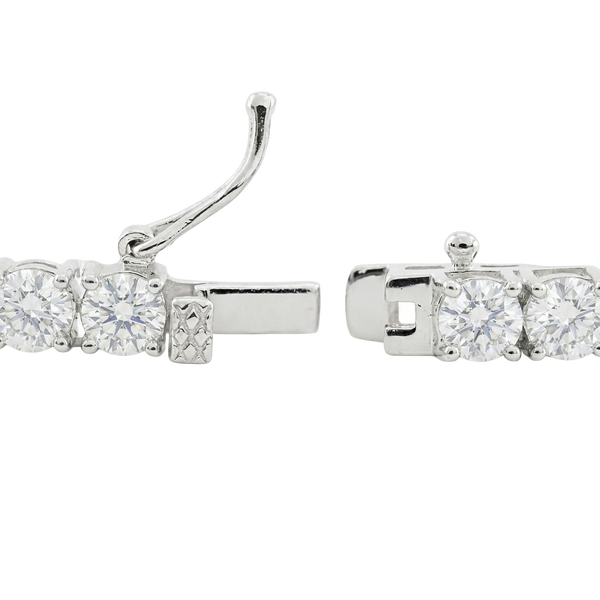 Tennis Necklace with Cubic Zirconia in Sterling Silver (2 mm - 4 mm)