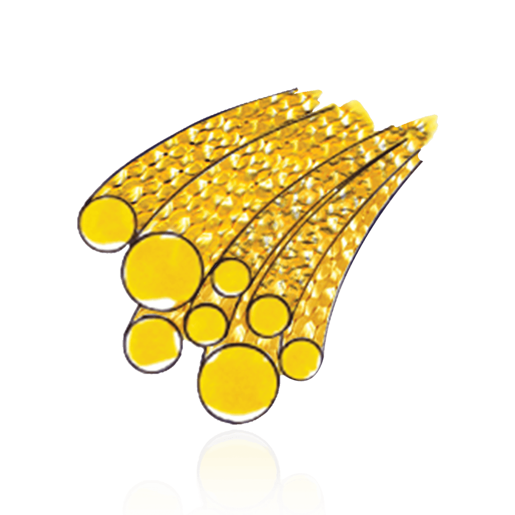 Yellow Gold-Filled Round Glitter Wire