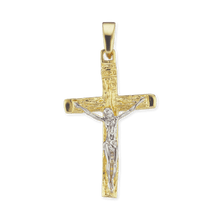 Load image into Gallery viewer, ITI NYC Crucifix Pendant with Diamond Cut Design in 14K Gold
