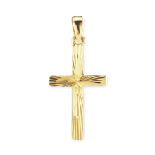 Load image into Gallery viewer, ITI NYC Cross Pendant with Diamond Cut Design in 14K Gold
