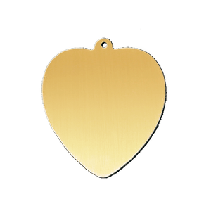 14K Yellow Gold Heart Disc With Loop (.025" thickness)