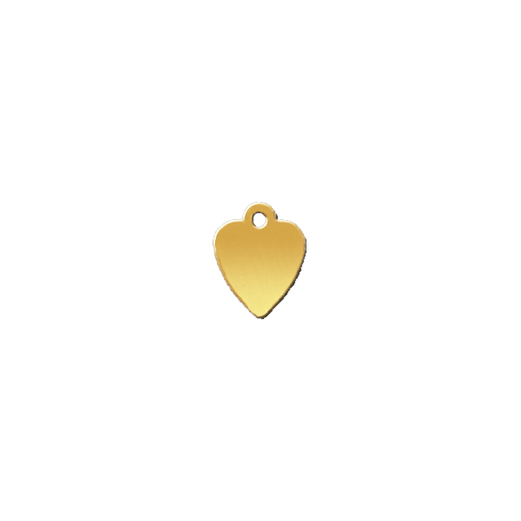 14K Yellow Gold Heart Disc With Loop (.025
