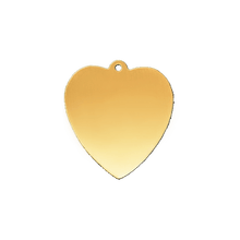 Load image into Gallery viewer, 14K Yellow Gold Heart Disc With Loop (.025&quot; thickness)
