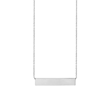 Load image into Gallery viewer, Avalon Bar Necklace with Engraving in Sterling Silver (18&quot; Chain)
