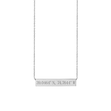 Load image into Gallery viewer, Stone Harbor Bar Necklace with Engraving in Sterling Silver (18&quot; Chain)
