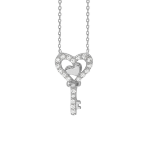 Key Necklace in Sterling Silver (20 x 11mm)
