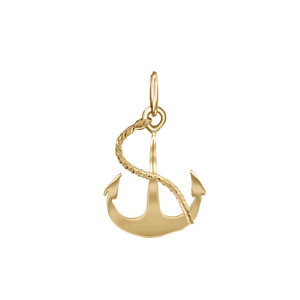 Anchor with Rope Charm (16 x 17mm)