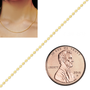Special Order Only: Bulk / Spooled Diamond Cut Fancy Bead Chain in Gold