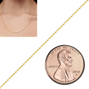 Special Order Only: Bulk / Spooled Round Bead Chain in Gold